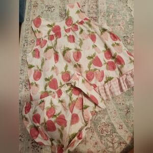 Sweethoney Strawberry Print Top and Bloomers